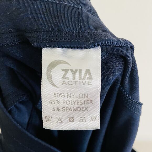 Zyia Active Cozy Jogger Pants Pull On Size Large Drawstring Navy Blue Athleisure - Picture 6 of 7